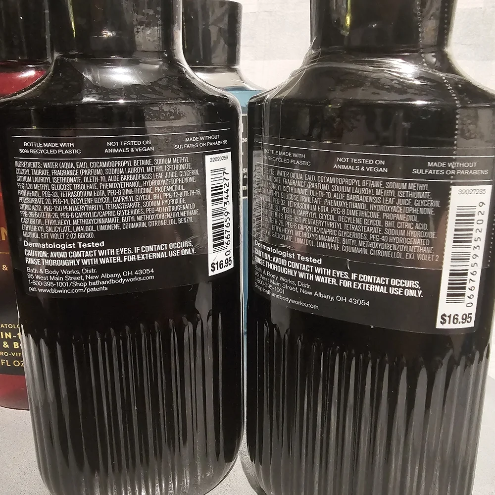 4Pc Bundle - Bath & Body Works Men's 3 in 1 Face Hair & Body Wash 10 oz Each - Picture 5 of 5